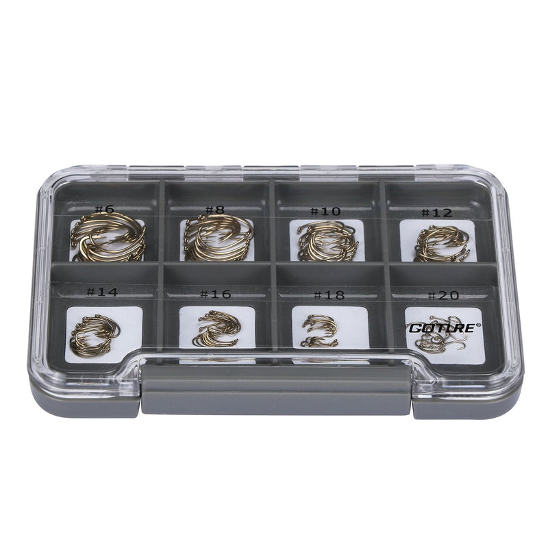 Goture 120PCS Fly Barb Fishing Hooks with Magnetic Components Box – High Carbon Steel Fly Tying Fishing Hooks Kit … Nymph Hooks with Magnetic Box - NewNest Australia