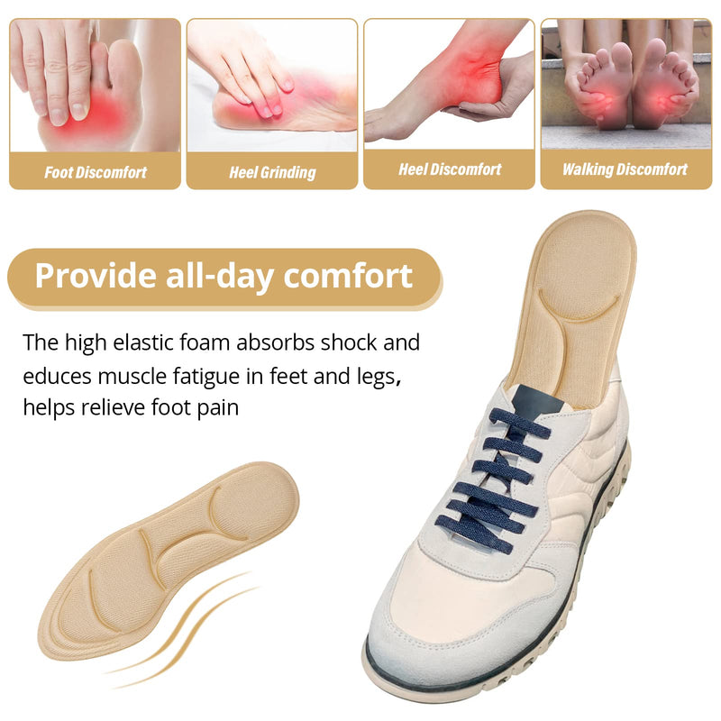 WLLHYF 3 Pairs Foot Pads Inserts Insoles High Heel Cushion Grips Standing All Day for Too Big Loose Shoe Sneakers Sole Protector Filler Feet Arch Bottom Liners Replacement for Women Men - NewNest Australia