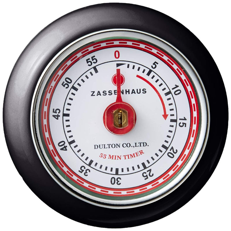 NewNest Australia - Zassenhaus Magnetic Retro 60 Minute Kitchen Timer, 2.75-Inch, Black 