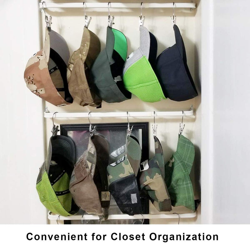 Coideal Portable Laundry Hook Boot Clips/Stainless Steel Hanging Clothes Pins, 8 Pack Closet Organizer Hangers Clip Travel Home Clothing Trouser Hanger for Pants, Shoes, Towel, Socks (Black) Black - NewNest Australia