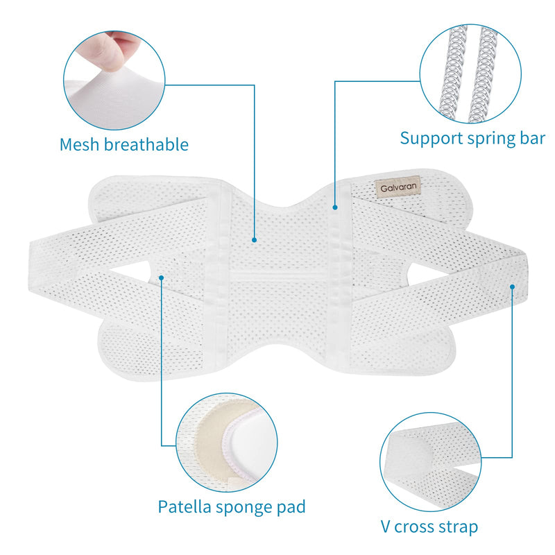 Galvaran Knee Brace with Side Stabilizers for Meniscal Tear Knee Pain ACL MCL Arthritis Injuries Recovery, Breathable Adjustable Knee Support for Men and Women Large White - NewNest Australia