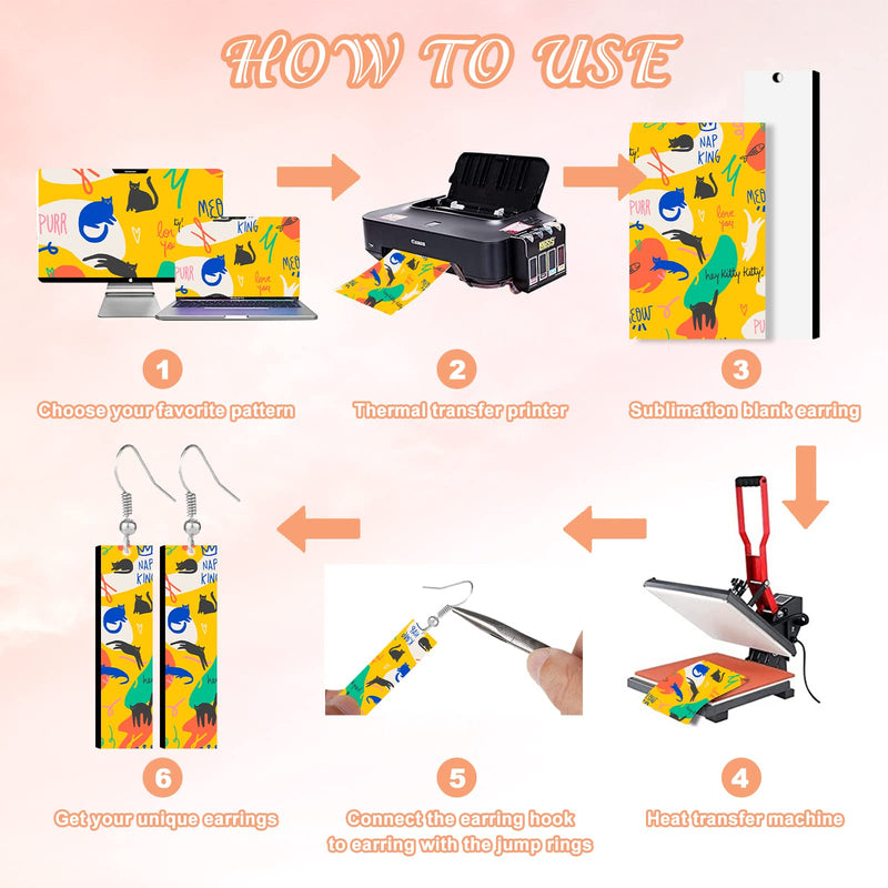 ZOCONE 60 Pcs Sublimation Earrings Blank, Sublimation Printing Earrings Unfinished Rectangular Heat Transfer Earring Pendant with Earring Hooks Cardboard Bags for Women Girls DIY Earring Project - NewNest Australia