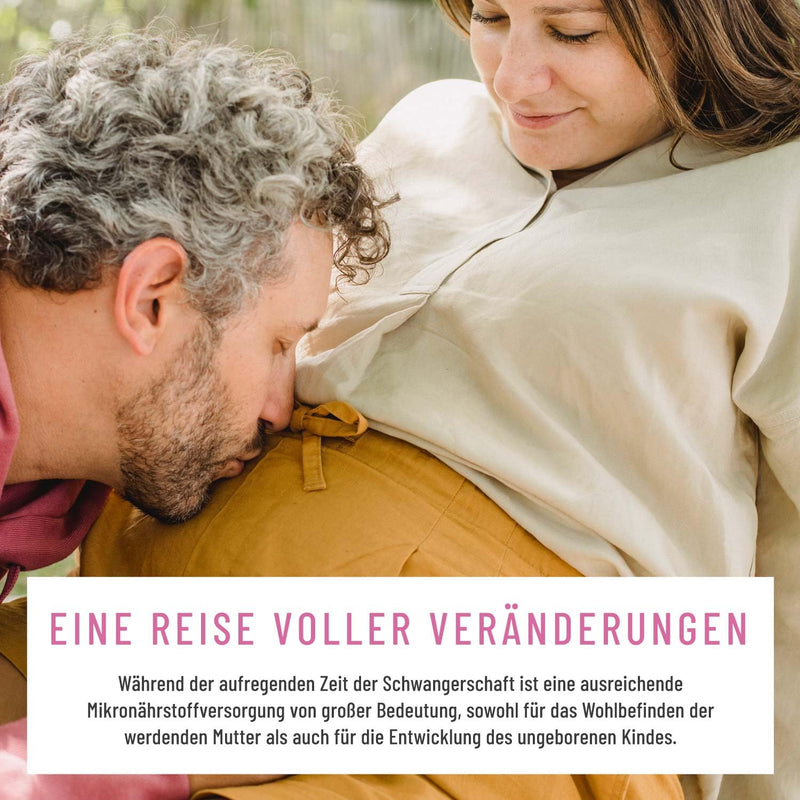 Pregnancy vitamins - complex for all trimesters with folic acid as folate, chromium, iron, iodine & 7 vegan vitamins - support during pregnancy - Kugelzeit from Naturtreu® - NewNest Australia