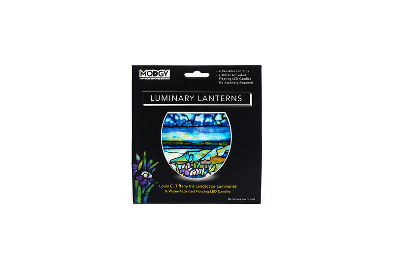 NewNest Australia - MODGY Luminary Lanterns 4-Pack - Floating LED Candles with Batteries Included - Luminaries are Great for Weddings, Parties, Patios & Celebrations of All Kinds (Iris) 