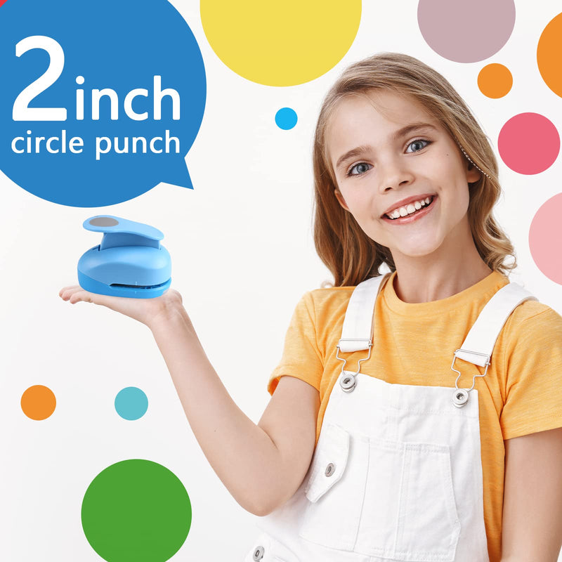 LOONENG 2 Inch Circle Punch, Circle Shape Lever Action Craft Punch, 50mm Round Shape Circle Hole Punch for Paper Crafts, Cardstock, Gift Wrapping, Greeting Cards and Scrapbooks - NewNest Australia