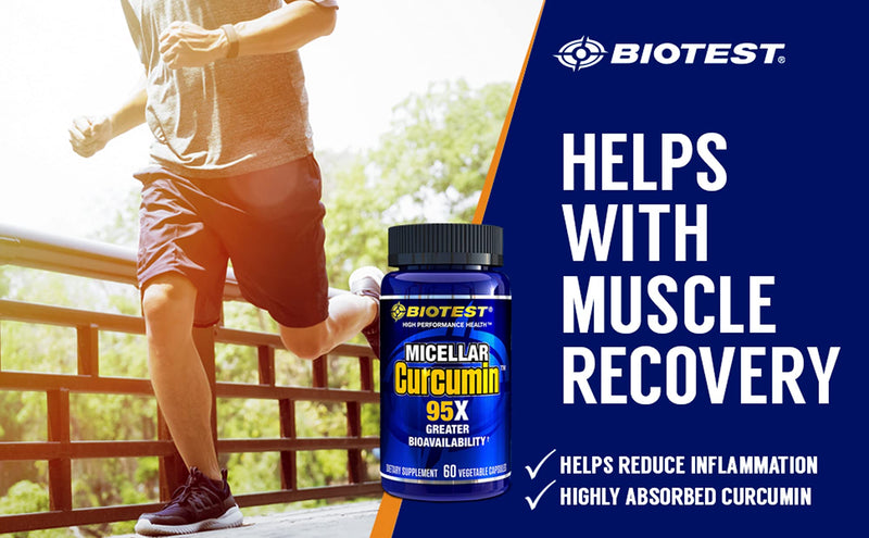 Biotest Micellar Curcumin Solid Lipid Turmeric Particles (2 Month Supply) - 95x Greater Absorption Than Piperine Formulas - for Heart Health, Joint Support, Immune Support (60 Veggie Capsules) - NewNest Australia