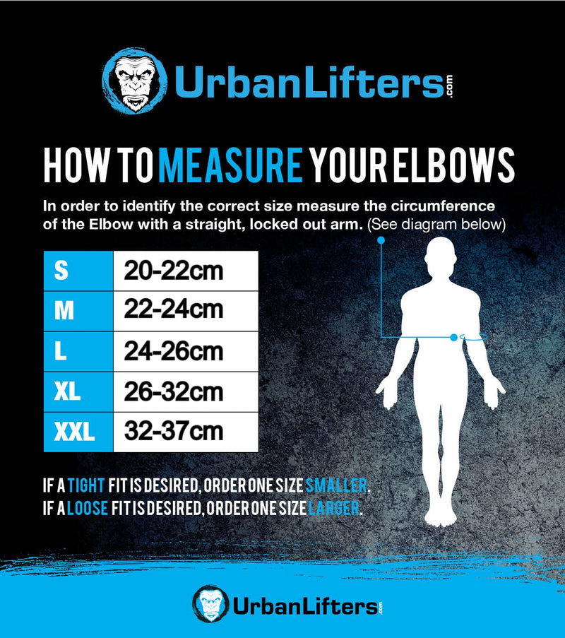 Urban Lifters Elbow Wraps (Pair) - Optimal Support, Warmth, Compression, Injury Prevention And Performance Enhancement For Bench Press, Weight Lifting, Strength Training, Powerlifting. L - NewNest Australia