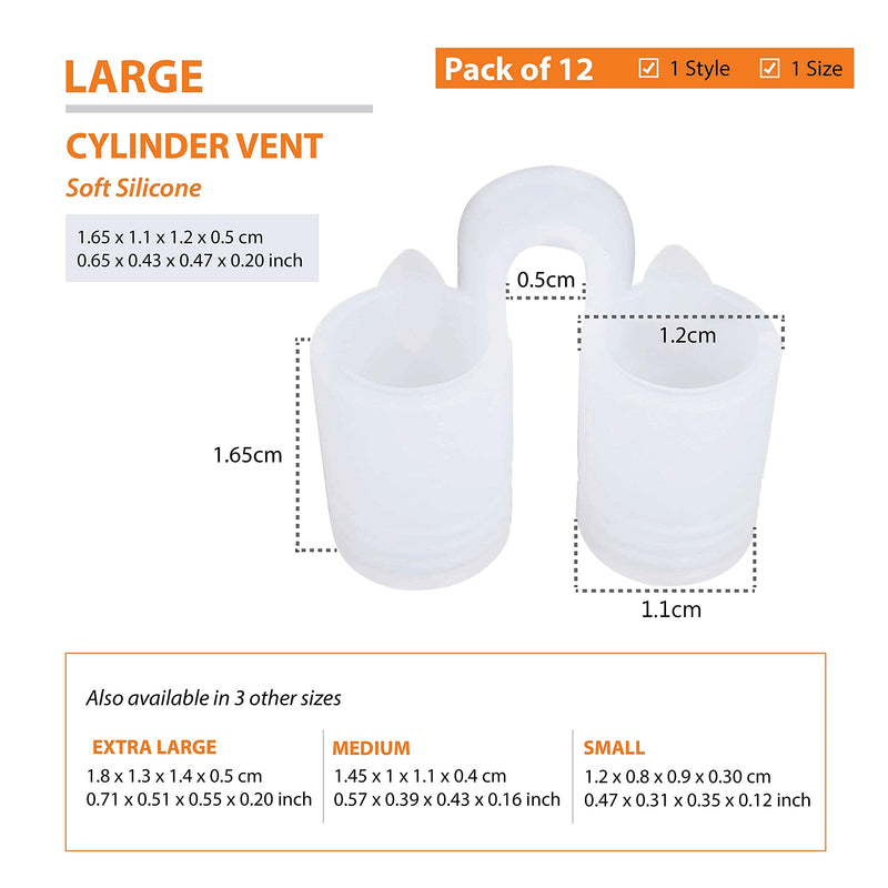 Premium Nose Relief Nasal Dilator - (Pack of 12 Large Size) Soft Silicone Vents - A Simple Solution for Sleeper - Perfect for Nasal Breathers by Mobi Lock Beauty - NewNest Australia
