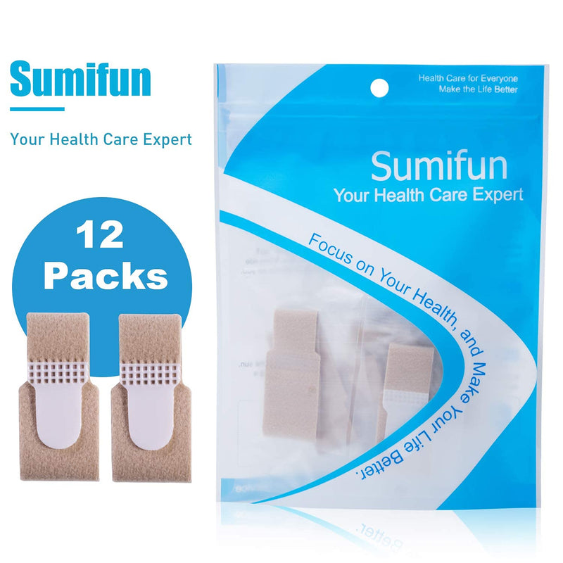 Sumifun Finger Buddy Wraps, 12 Pcs of Finger Tape for Jammed, Swollen, Dislocated finger Joint, Finger Brace Splints for Curled Finger, Broken Finger Beige - NewNest Australia