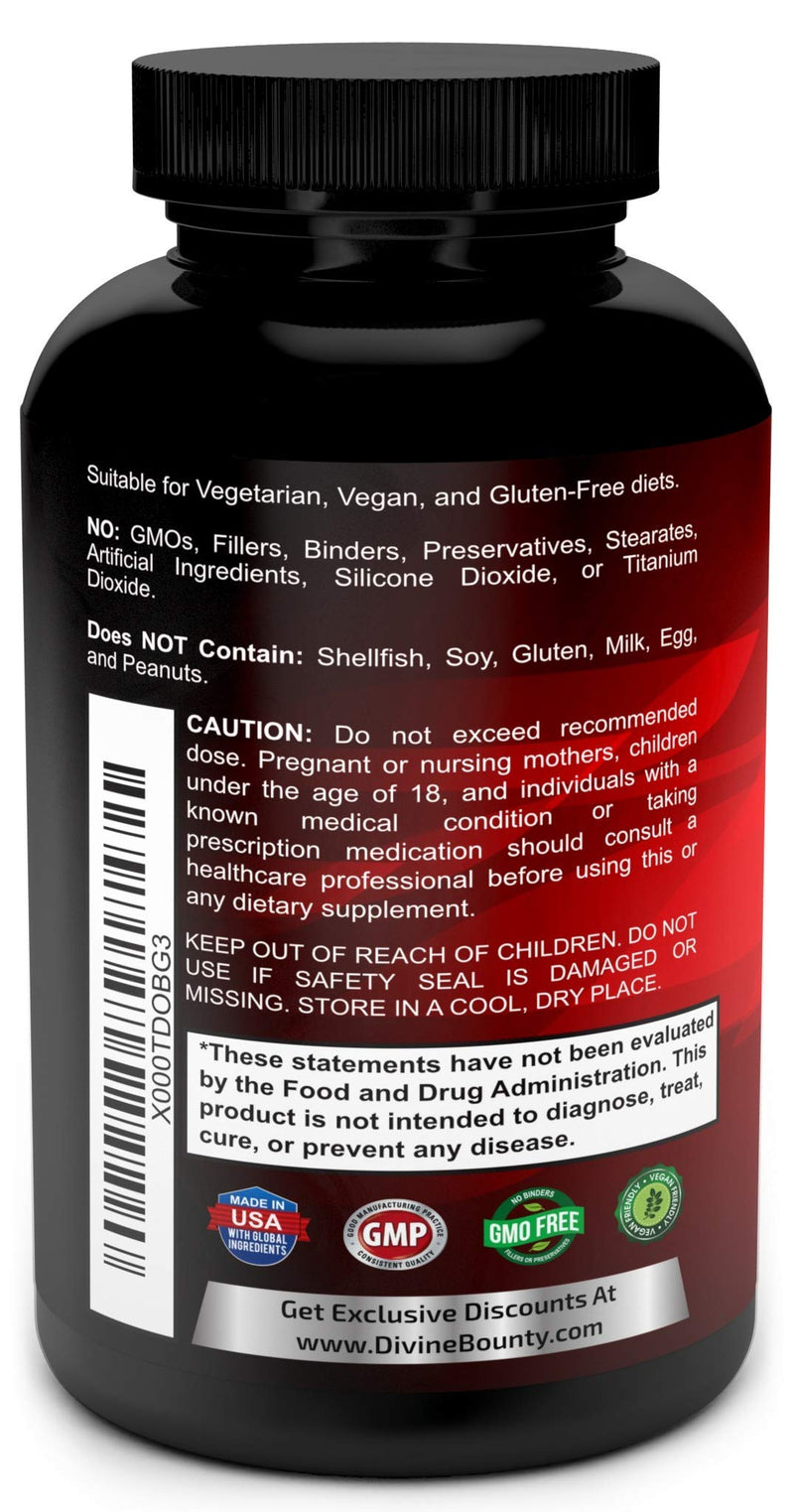 Glucosamine Sulfate Supplement (2000mg per Serving) with MSM - 240 Small Vegetarian Capsules - No Shellfish, GMO's or Harmful Additives - NewNest Australia