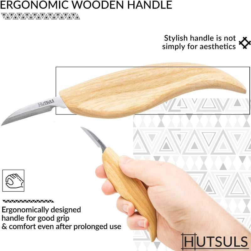 Hutsuls Wood Whittling Kit for Beginners - Razor Sharp Wood Carving Knife Set in Beautifully Designed Gift Box, Whittling Knife for Kids and Adults (8 Pieces) - NewNest Australia