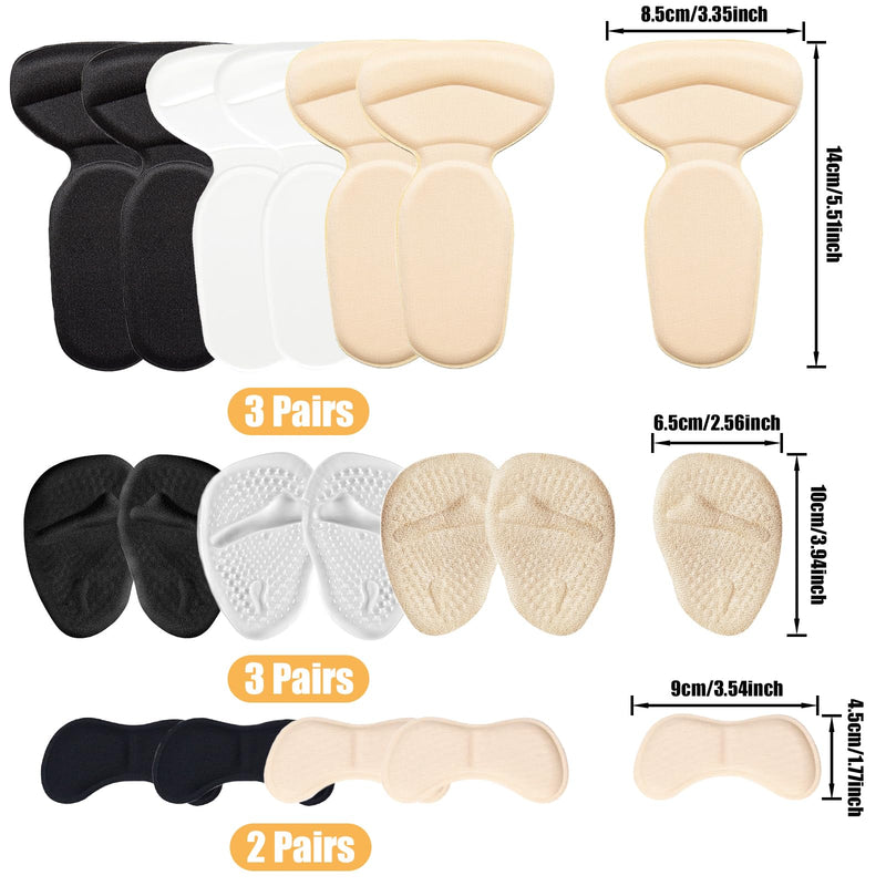 LUBOXIN 8 Pairs Forefoot Pads and Heel Cushion Set, Reusable Gel Insoles High Heels, Bunion Pads Forefoot for Women, Insoles for Sandals, Anti-Slip Gel Insoles for Pain Relief - NewNest Australia