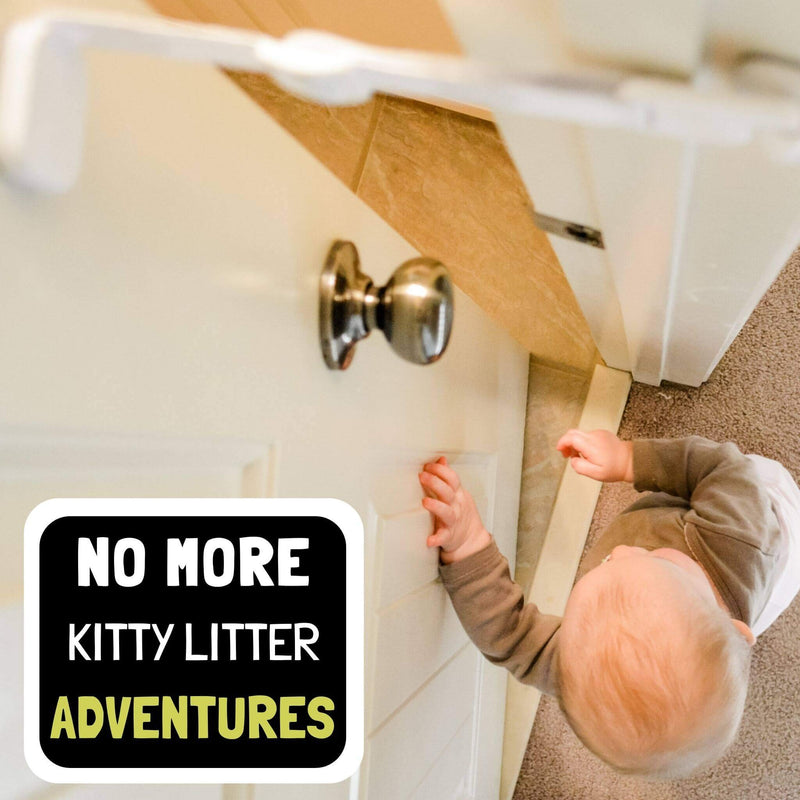 Door Buddy Child Proof Door Lock with Adjustable Strap. No Need for Baby Gate with Pet Door. Baby Proof Door to Litter Box Room. Cats Enter Easily. Installs in Seconds and is Simple to Use. (Caramel) Caramel - NewNest Australia