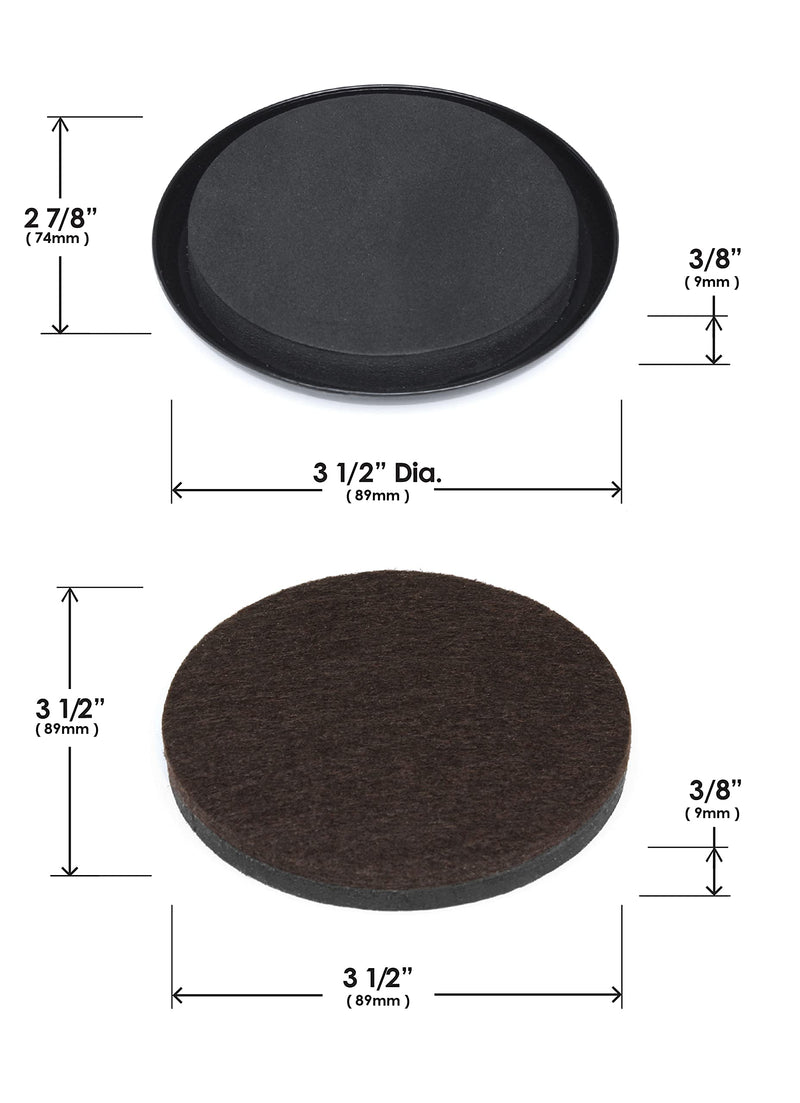 Slipstick Premium Furniture Sliders for All Floor Surfaces (16 Piece Moving Kit) Reusable 3.5” Round Furniture Movers for Sliding Furniture on Hardwood & Carpet, Black, CB13-1-16 - NewNest Australia
