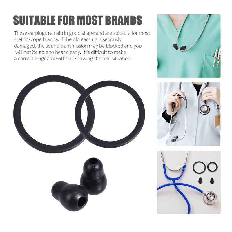 Ultechnovo 2 Sets Cardiology Tips - Replacement Doctor Universal Kit Tips - Hospital Accessories Snap Lock Durable Earplugs Plastic Tools Ear Pvc Earplugs Parts - NewNest Australia