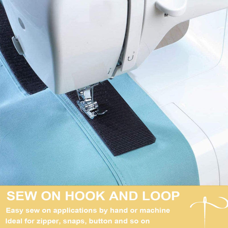 TEUVO Sew on Hook and Loop to Keep Couch Cushion in Place, Non Adhesive Fabric Tape for Crafts DIY and Sewing Projects, 11cm Wide and 2m Long - NewNest Australia