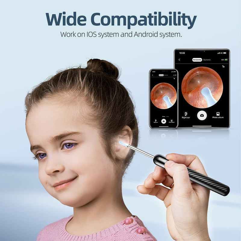 Ear Wax Removal, Ear Cleaner with Camera, Ear Wax Removal Tool Camera with 1080P, Otoscope with Light, Ear Wax Removal Kit with 6 Ear Pick, Ear Camera for iPhone, iPad, Android Phones - NewNest Australia