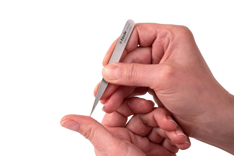 FAUDE pointed tweezers fine, pointed and precise for splinters, splinters, thorns and ingrown hairs. Stainless steel 10cm (stainless steel) - NewNest Australia
