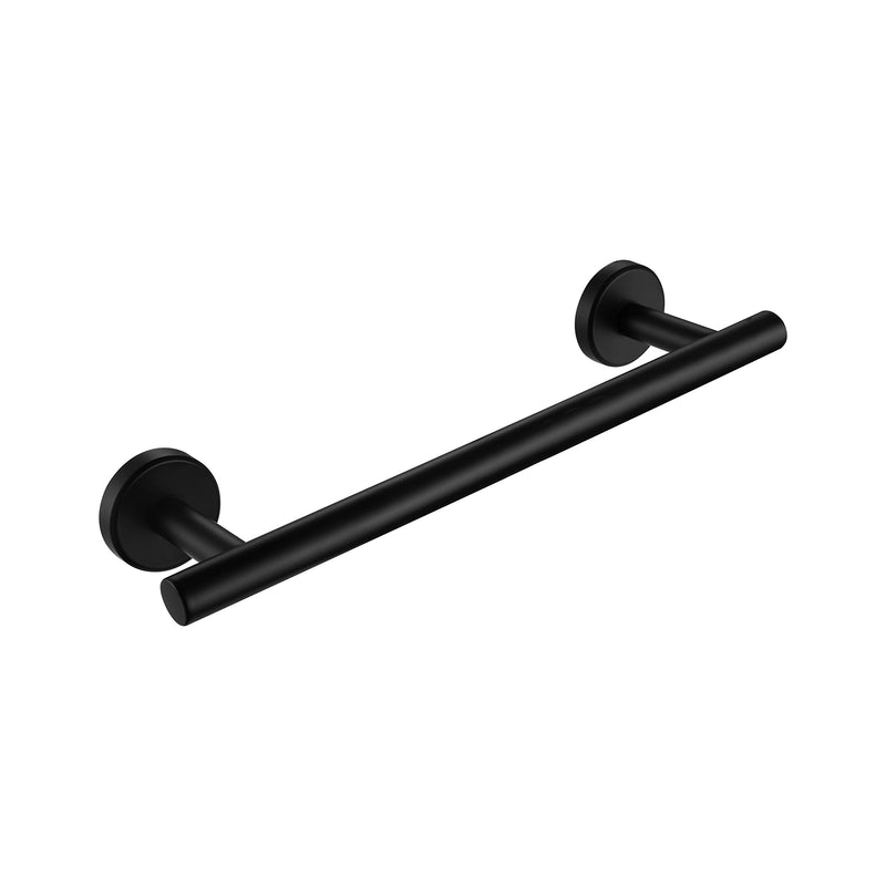 JQK Black Towel Bar, 9 Inch Stainless Steel Hand Towel Rack, Bathroom Towel Holder Matte Black Wall Mount, Total Length 12.1 Inch TB110L9-PB 12 Inch - NewNest Australia