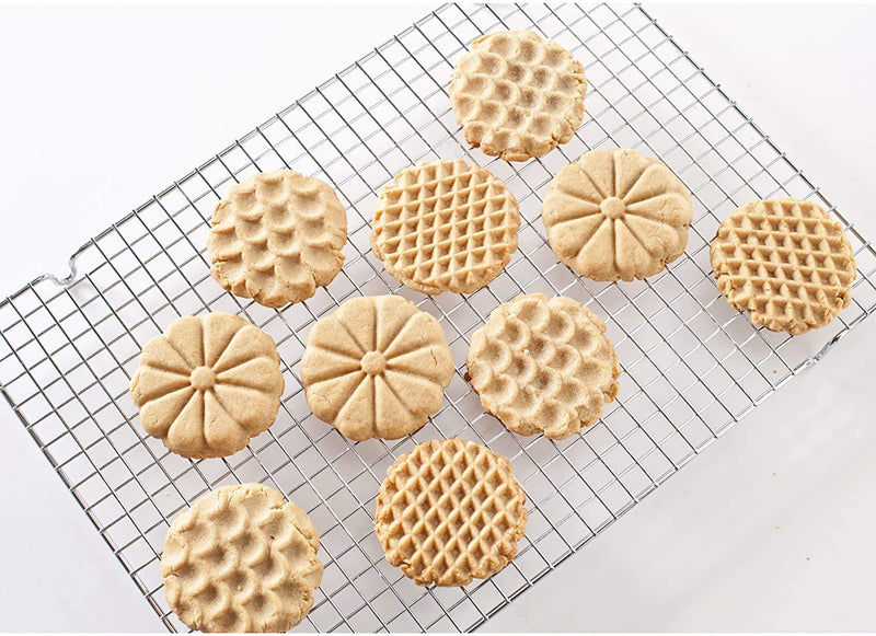 NewNest Australia - Nordic Ware Heirloom Cookie Stamps, Silver with Natural Hardwood Handles All Season 