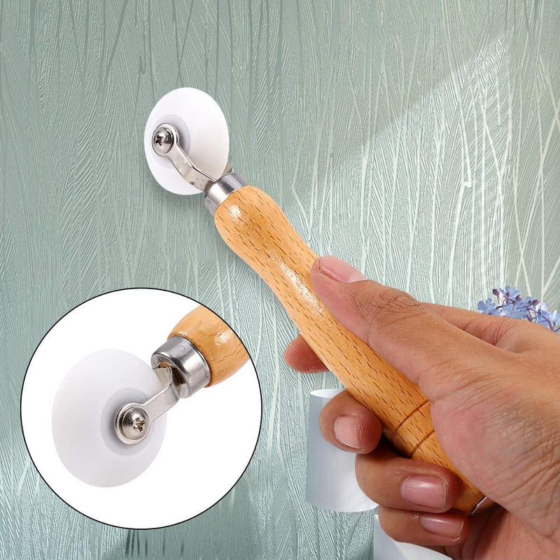 Yosoo Internal External Corner Wallpaper Seam Roller Natural Wood Handle Seamed Home Wall Paper Decorating Hand DIY Tool - NewNest Australia