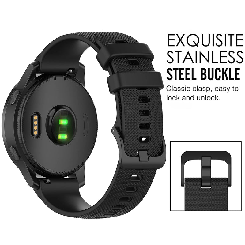 Band for Garmin Vivoactive 4, Soft Silicone Replacement Watch Band for Garmin Vivoactive 4/Venu 2/Vivomove HR Premium Style/ Polar Grit X/Vantage M/Vantage M2 (No Tracker, Replacement Bands Only) 10PCS Bands - NewNest Australia