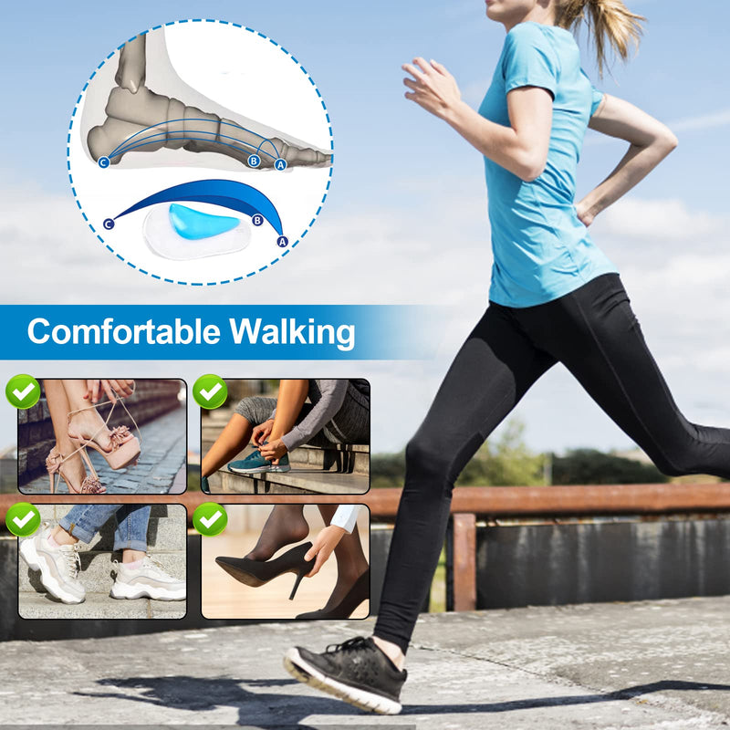 3 Pairs Arch Support Shoe Insoles, Plantar Fasciitis Gel Arch Support Insoles Pads, Orthopedic Flat Feet Orthotic Insoles Heel Inserts Cushion Pads, Arch Support Cushions for Foot Pain and Adhesive - NewNest Australia