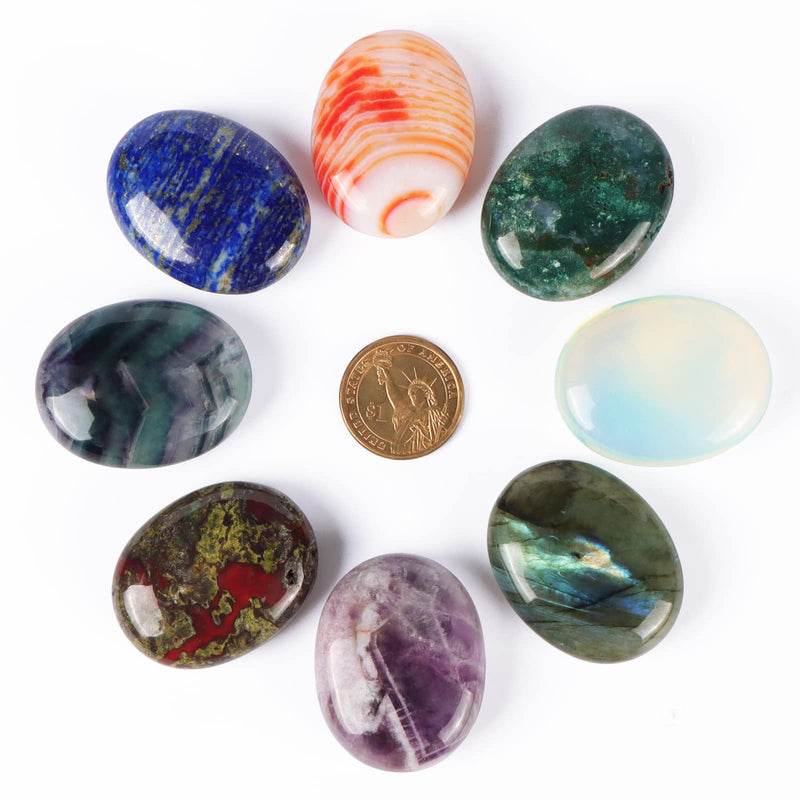 Hxswkk Amethyst Worry Stone Palm Stone Healing Crystals Hand Carved Gemstone Pocket Thumb Chakra Anxiety Healing Stones for Cleansing and Protection Amethyst Crystal - NewNest Australia