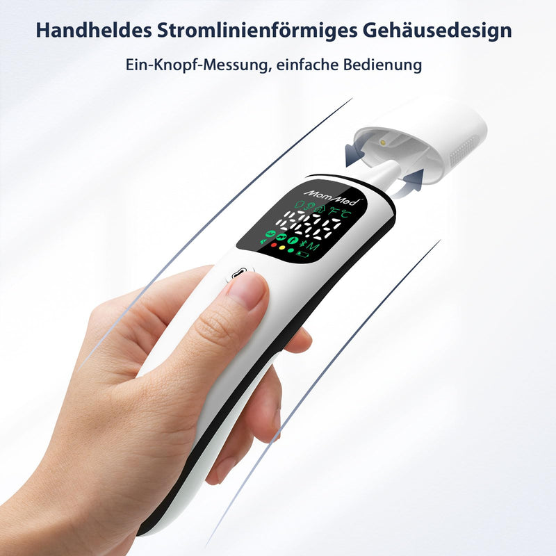 Mommed Fever Thermometer, Ear And Forehead With Age Selection Setting, Fever Thermometer, Contactless For Baby, Children, Adults, Infrared Fever Thermometer, Forehead With Fever Alarm And Memory - NewNest Australia