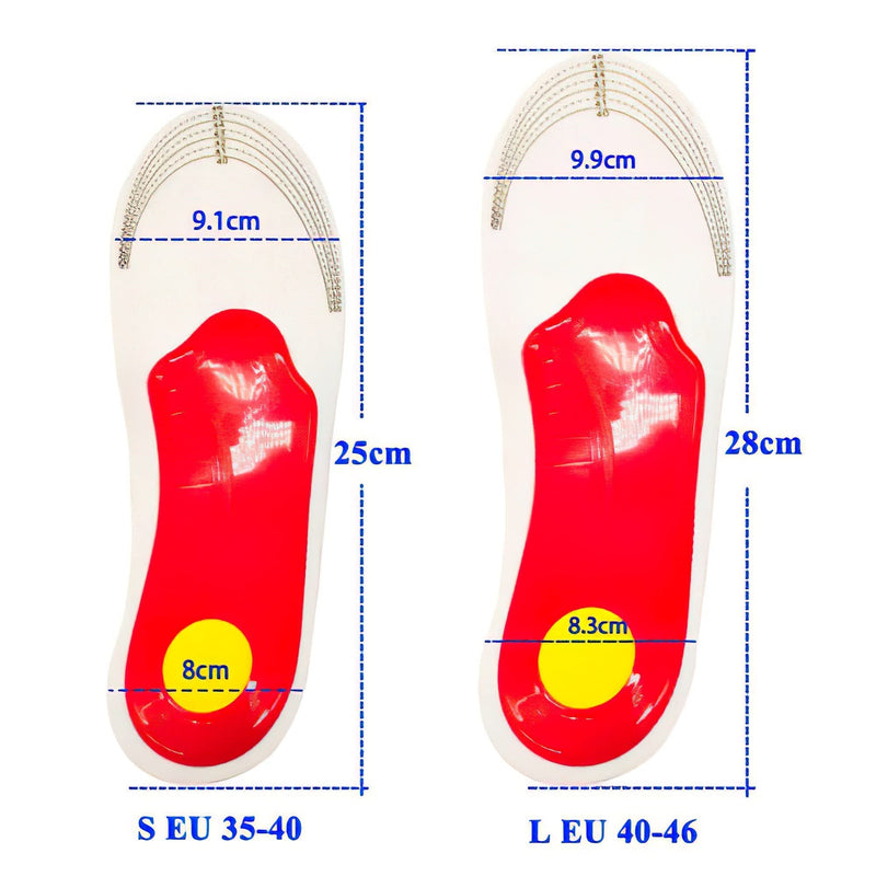 Plantar Fasciitis Relief Arch Support Shoe Inserts Insoles for Flat Feet for Men & Women, Orthotic Feet Heel Pain Shock Absorption Comfortable Insoles, Small EU 35-40, White - NewNest Australia