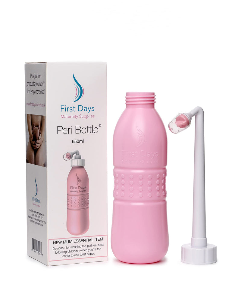First Days Maternity - Large Peri Bottle for a Long Soothing Cleanse Without Needing to Refill During Use - Hospital Bag Essential for Postpartum Care (Pink) Pink - NewNest Australia