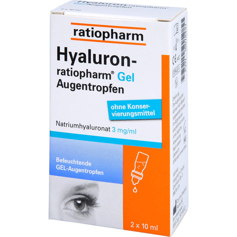 HYALURON-RATIOPHARM gel eye drops, 2x10 ml - NewNest Australia