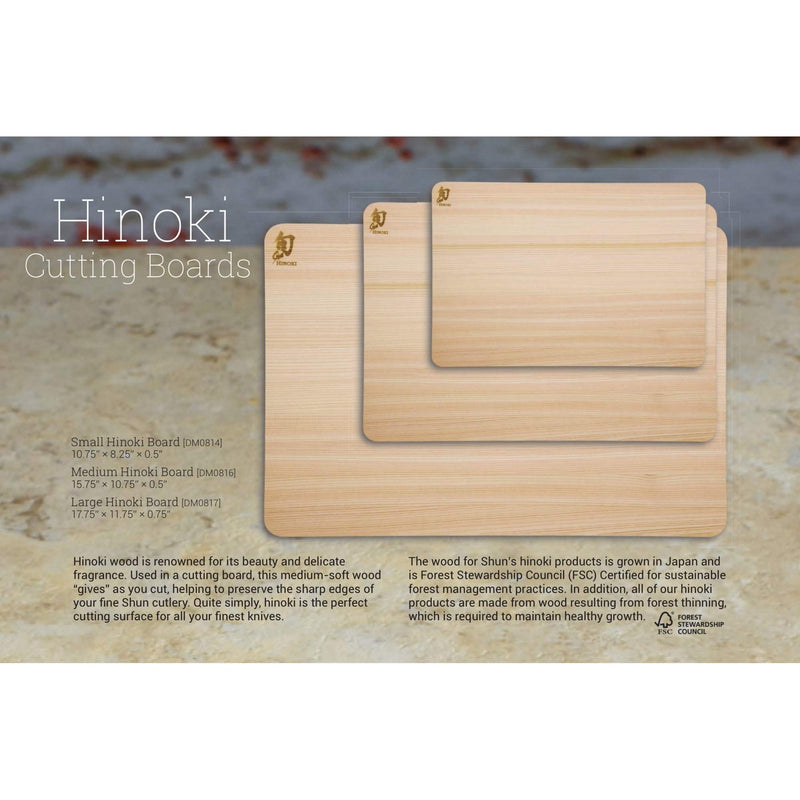 NewNest Australia - Shun DM0814 Hinoki Cutting Board, Small Small (10.75" x 8.25") 