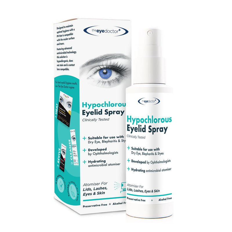 The Eye Doctor Hypochlorous Eyelid Cleansing Spray - Hypoallergenic Eye Spray For Dry Eyes, Blepharitis & Mgd - Preservative & Alcohol Free, Contact Lens Friendly, 100Ml - NewNest Australia