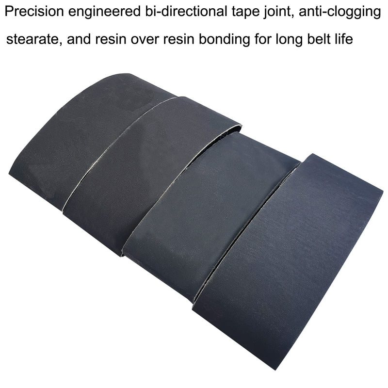 Sackorange 12 PCS 4 x 24 Inch High Performance Silicon Carbide Sanding Belts - 3 Pcs Each of 400 600 800 and 1000 Grits Premium Knife Sharpening Sanding Belts (4 x 24 inch) - NewNest Australia