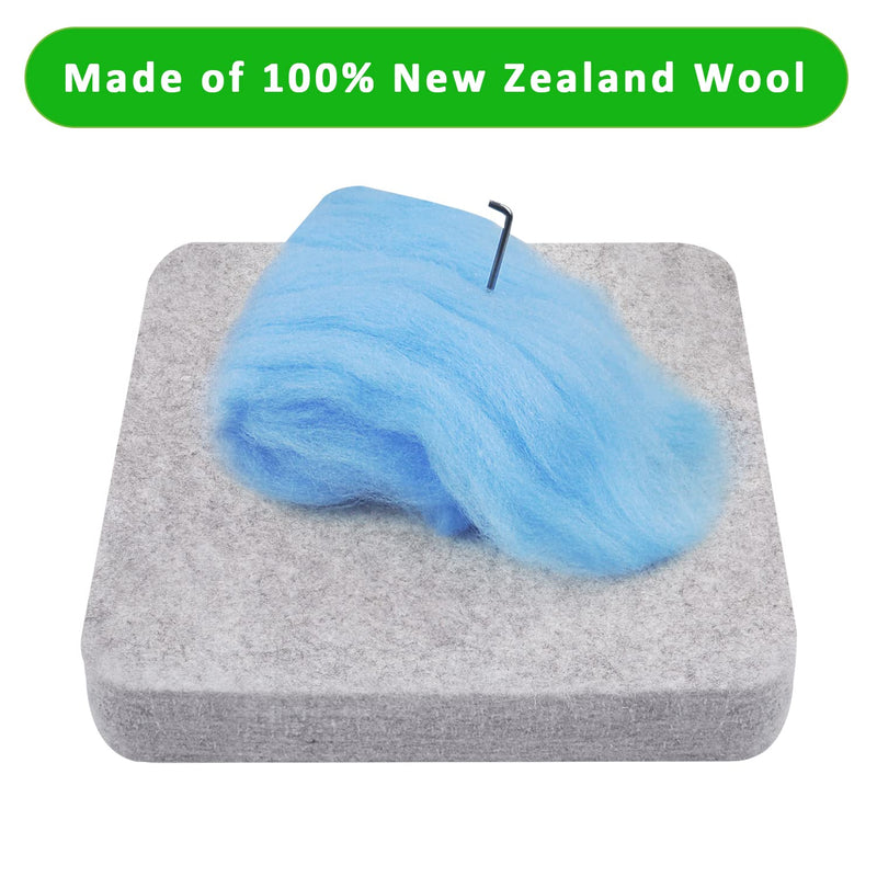 Needle Felting Mat, 100% Natural Wool Needled Felting Pad, 6x6x1 inch Eco-Friendly Felting Block, Thick and Firm (6"x6") 6"x6" - NewNest Australia