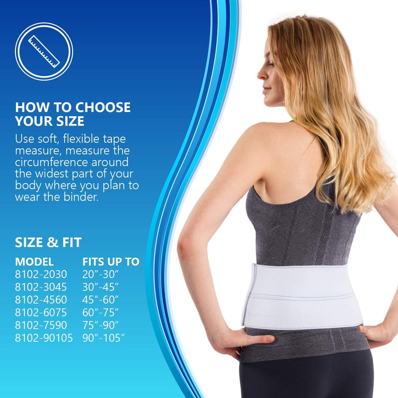 NYOrtho Abdominal Binder Lower Waist Support - Compression Wrap for Pediatric/Teen Unisex (20" - 30") 2 Panel - 6" 2 Panel - 6" High 20-30 Inch (Pack of 1) - NewNest Australia