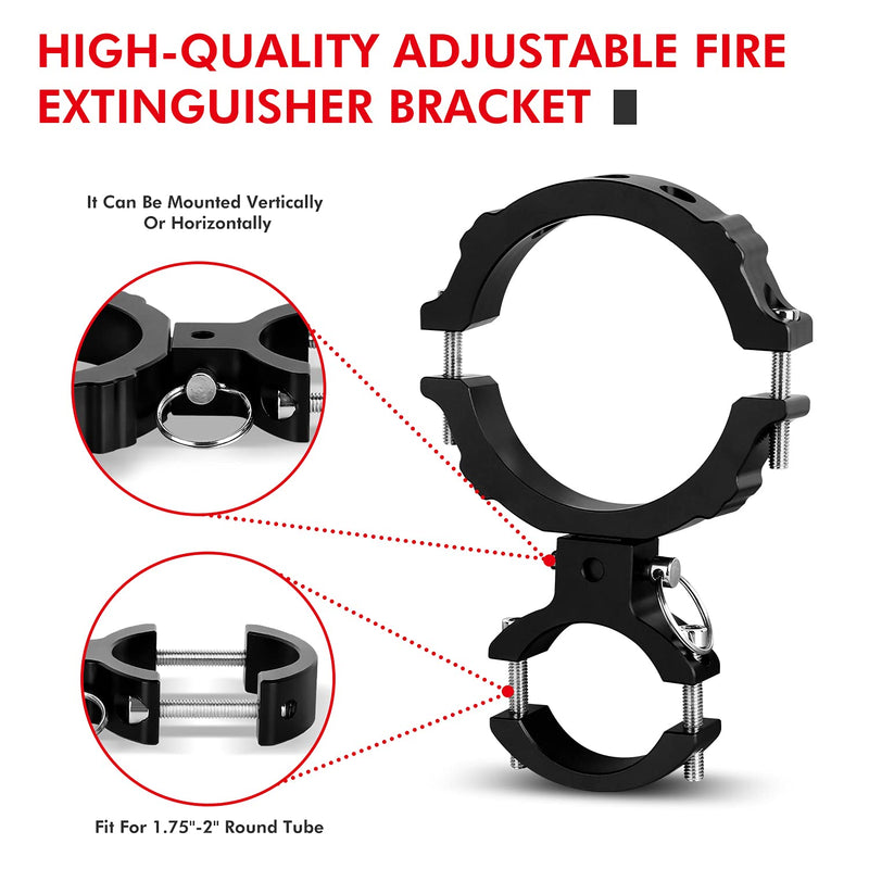 1PCS Fire Extinguisher Mount, EBESTauto Compatible for Adjustable Jeep Fire Extinguisher Bracket Fit for 3 Inch or 3.25 Inch Fire Extinguisher Bottle Bracket fit for UTV with 1.75''-2'' Round 1PCS Fire Extinguisher Mount - NewNest Australia