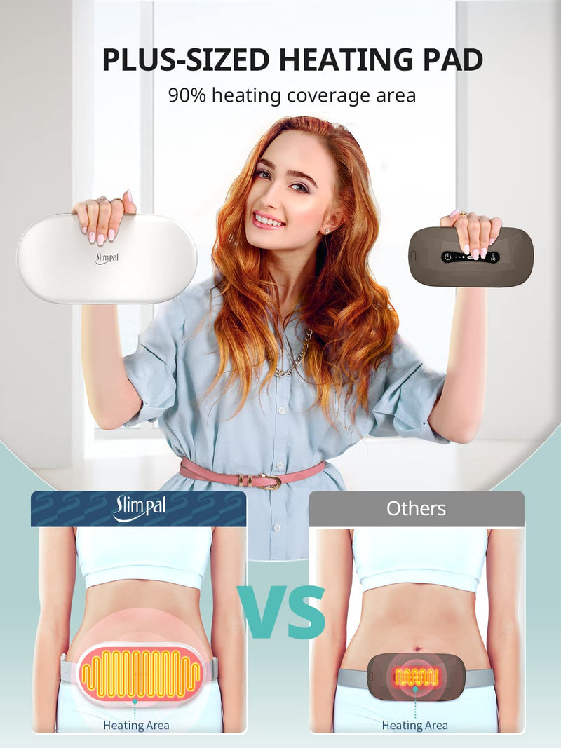 Slimpal Heating Pad for Period Cramps&Back Pain, Plus-Sized Electric Heating Pad, Menstrual Period Cramps Heat Belt Pain Relief, 3 Timer Auto Off Setting, Girls Women Wife Beige - NewNest Australia