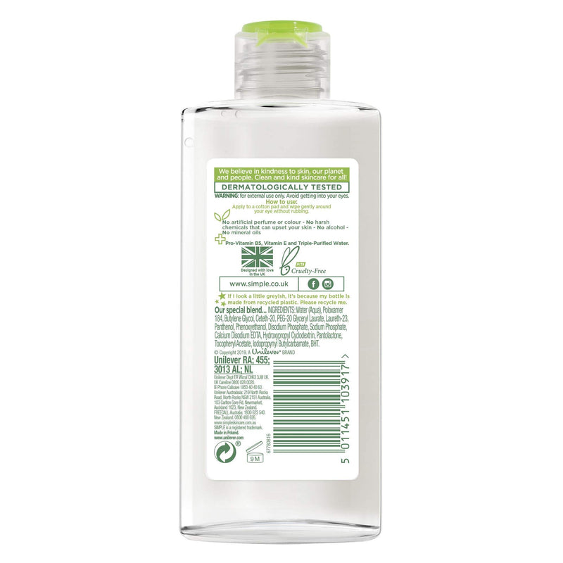 Simple Kind to Skin oil-free Eye Make-Up Remover for sensitive skin 125ml - NewNest Australia