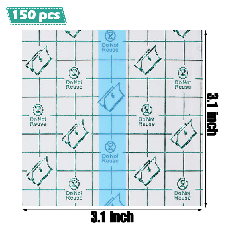 150 Pieces Stretch Adhesive Bandages Transparent Film Dressing Bandages Waterproof Adhesive Bandages (3.1 x 3.1 Inch) 3.1x3.1 Inch (Pack of 150) - NewNest Australia