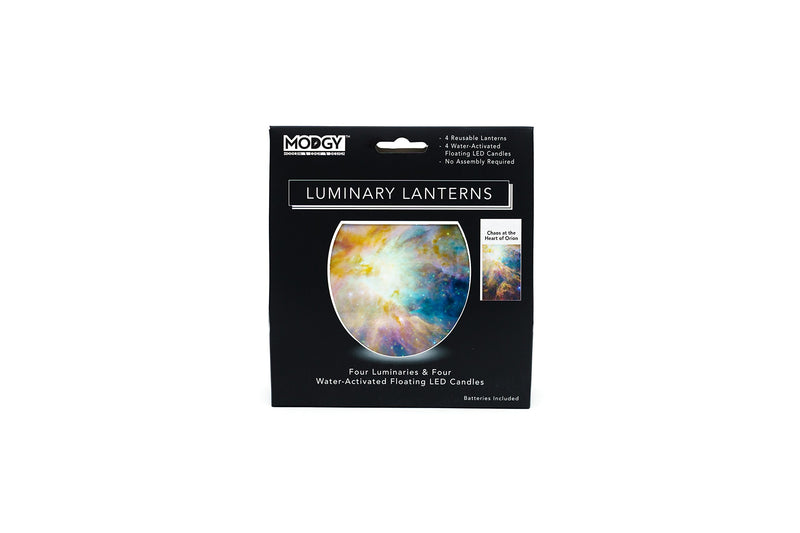 NewNest Australia - MODGY Luminary Lanterns 4-Pack - Floating LED Candles with Batteries Included - Luminaries are Great for Weddings, Parties, Patios & Celebrations of All Kinds (Heart of Orion) 