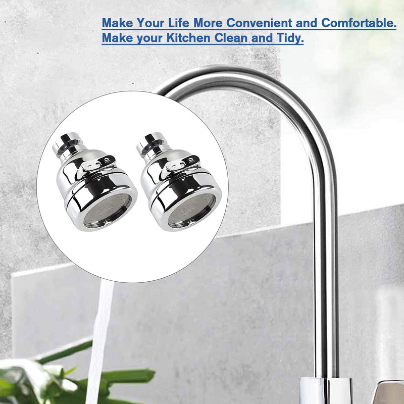 Cenipar Kitchen Sink Faucet Aerator, Movable Faucet Sprayer Head for Sink, 360° Rotatable Faucet Sprayer Head, Three Adjustable Modes, Suitable for Kitchen and Bathroom(2 Pack) - NewNest Australia