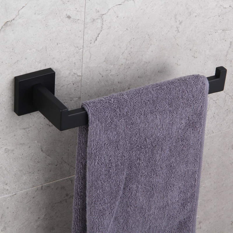 GERZWY Bathroom Hardware Accessories Sets Matte Black SUS304 Stainless Steel Bath Shower Set 2-Pieces(Toilet Paper Holder Towel Ring) Contemporary Style FG1656-2BK - NewNest Australia