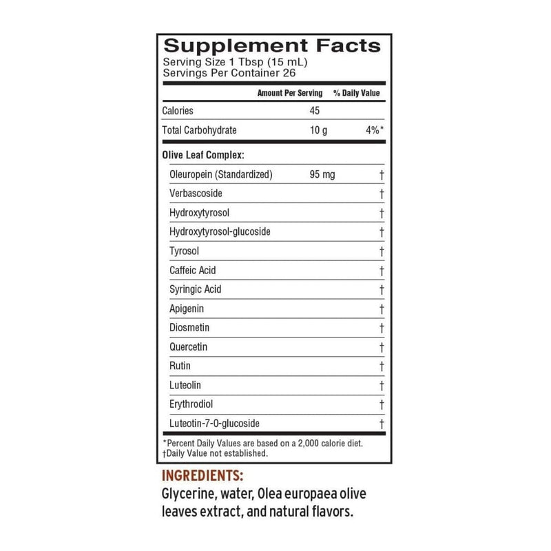 Barlean's All Natural Olive Leaf Complex Liquid with 7,700 ORACr and Liquid 95mg Oleuropein - Non-GMO, Sustainably Sourced, Kosher - 16-Ounce 1 Pound (Pack of 1) - NewNest Australia