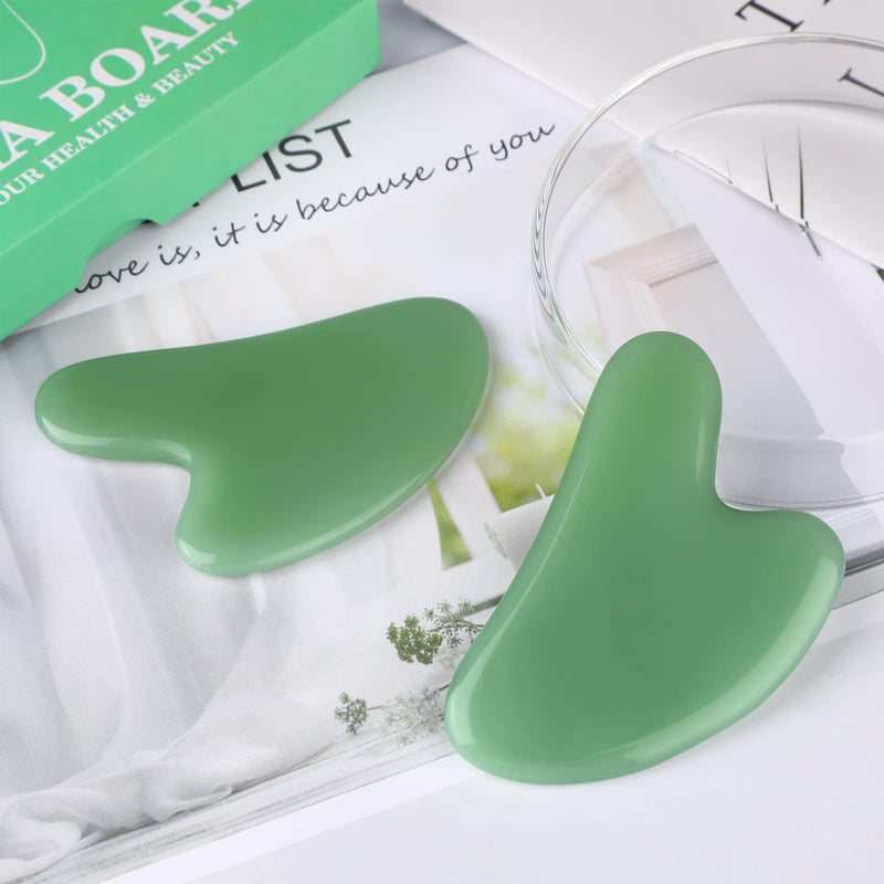 Rosenice Gua Sha Facial Tool Jade Stone Guasha for Face Body Massage SPA Acupuncture Therapy Trigger Point Treatment - NewNest Australia