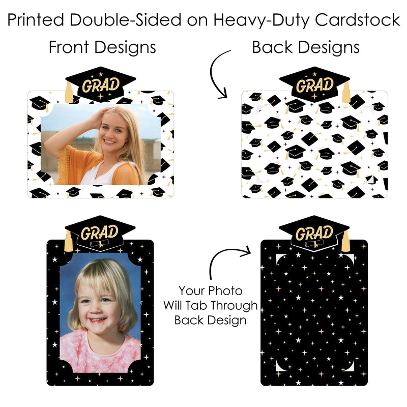 Big Dot of Happiness Goodbye High School, Hello College - Graduation Party Picture Centerpiece Sticks - Photo Table Toppers - 15 Pieces - NewNest Australia