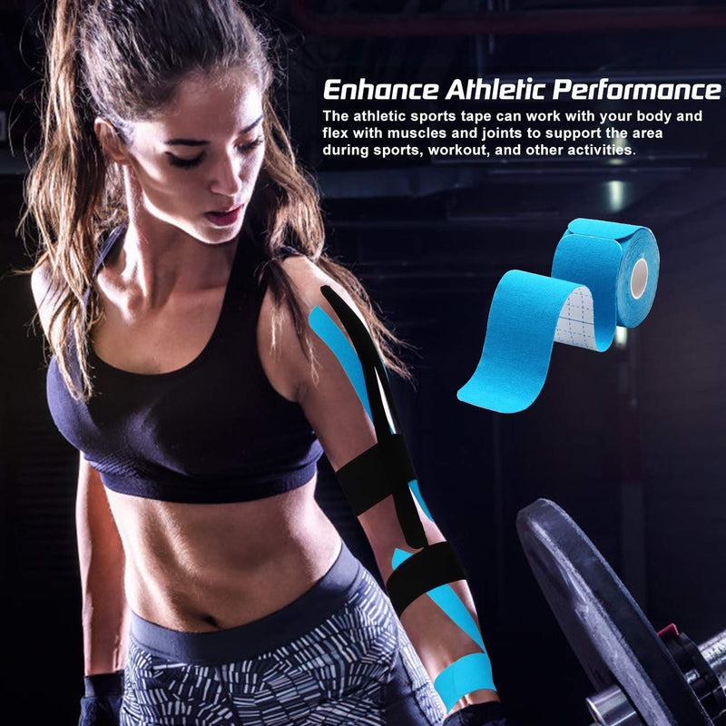 Kinesiology Tape Precut 2 Rolls Pack-Athletic Kinesiology Tape for Muscle & Joints-Kinesiology Tape Pain Relief for Knee, Ankle, Shoulder, Back, Plantar Fasciitis-40 Strips,Beige Beige - NewNest Australia