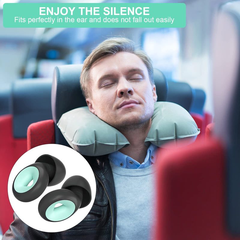 Tnsland Soft Ear Plugs Sleeping, Noise Ear Plugs Comfort Silicone Sleeping Ear Protection Noise Reduction 27 Db, 1 Pair Reusable Washable, Concert Work Learning Travel Black - NewNest Australia