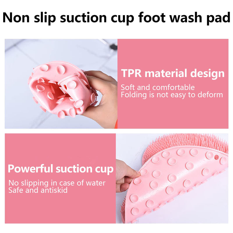Non-Slip Silicone Massage Pad, Back Scrubber, Massager Cleaner With Non-Slip Suction Cups, Exfoliating Massager For The Back - Cleans, Exfoliates, Massages Your Back (Red) - NewNest Australia